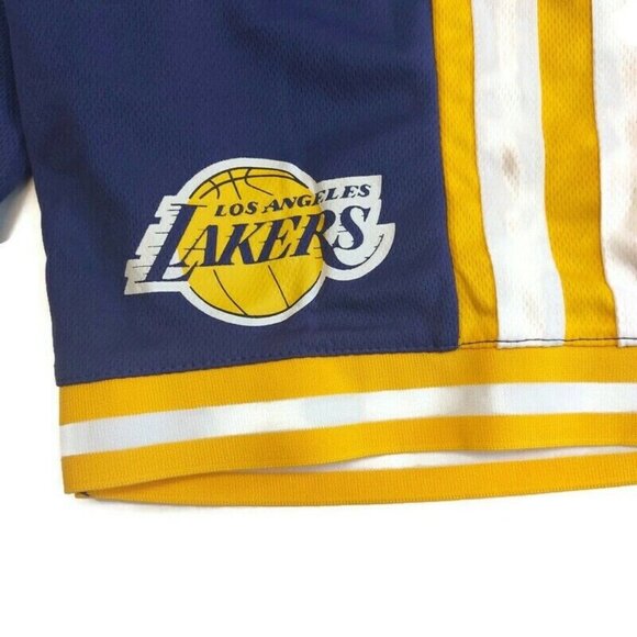 NBA Los Angeles Lakers UNK Athletic Basketball Shorts Yellow Purple Mens S - Picture 2 of 4